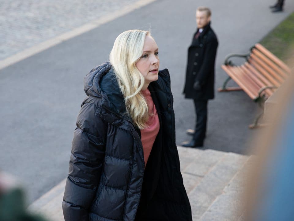 Maria Ohisalo outdoors in a winter coat